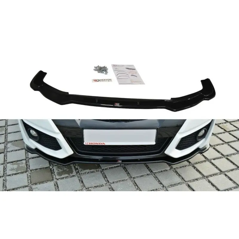 Commander Maintenant LAME DU PARE-CHOCS AVANT HONDA CIVIC MK9 FACELIFT - MAXTON DESIGN - FINITION NOIR BRILLANT
