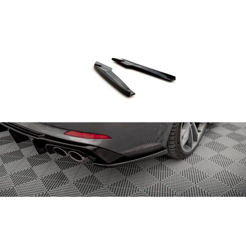 Bon Marché LAMES DE PARE-CHOCS ARRIERE LATERALES AUDI S5 COUPE - SPORTBACK F5 - MAXTONDESIGN - FINITION: NOIR BRILLANT