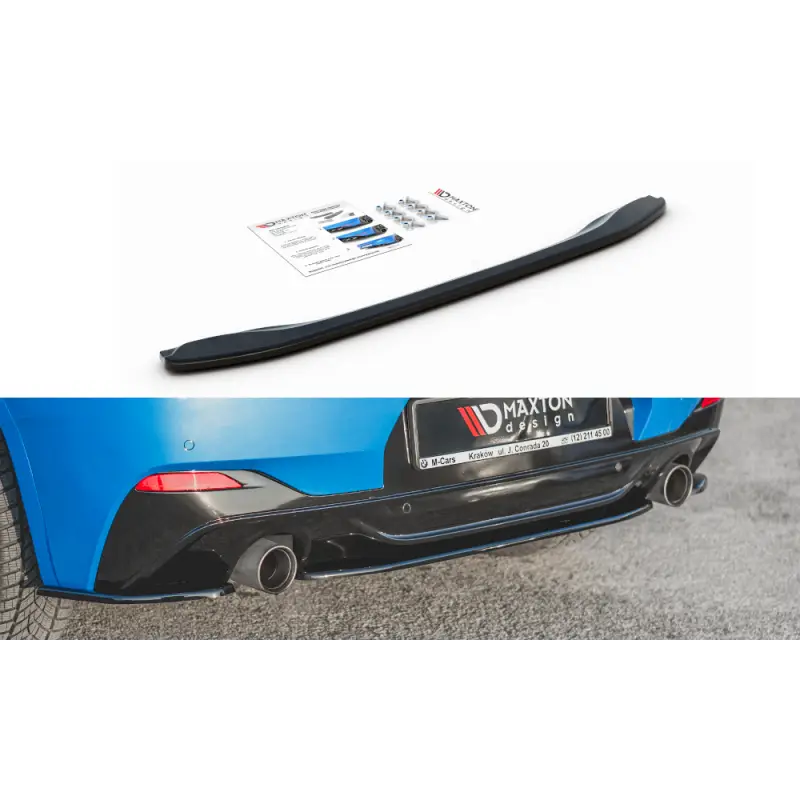 Dernière Chance CENTRAL ARRIERE SPLITTER BMW X2 F39 M-PACK - MAXTON DESIGN - FINITION NOIR BRILLANT