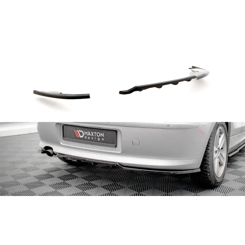 Meilleur Choix CENTRAL ARRIERE SPLITTER (AVEC UNE BARRE VERTICALE) BMW 1 E81 FACELIFT - MAXTONDESIGN - FINITION: NOIR BRILLANT