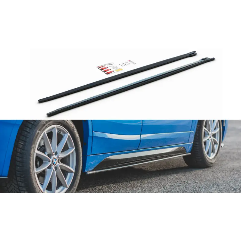 RAJOUTS DES BAS DE CAISSE BMW X2 F39 M-PACK - MAXTON DESIGN - FINITION NOIR BRILLANT Paiement Sécurisé