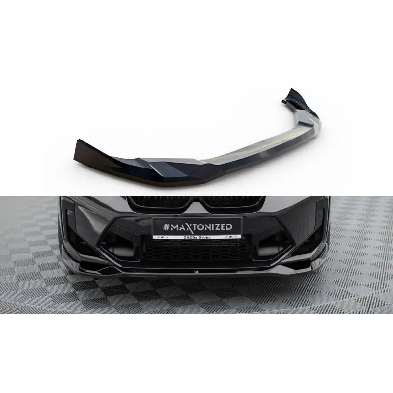 LAME DU PARE-CHOCS AVANT V.2 BMW X3 M F97 FACELIFT - MAXTONDESIGN - FINITION: NOIR BRILLANT Meilleure Vente