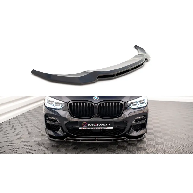 Certifié LAME DU PARE-CHOCS AVANT - SPLITTER V.1 BMW X3 G01 M-PACK - MAXTON DESIGN - FINITION NOIR BRILLANT