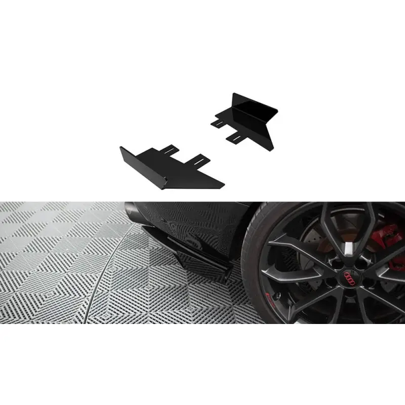 REAR SIDE FLAPS AUDI S5 - A5 S-LINE COUPE - CABRIOLET 8T - MAXTONDESIGN - FINITION: NOIR BRILLANT Acheter Direct
