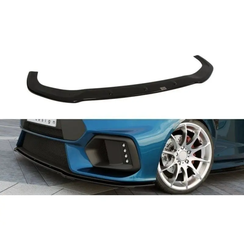 LAME DU PARE-CHOCS AVANT (FOCUS RS LOOK PARE-CHOCS) FORD FIESTA MK7 FL - MAXTON DESIGN - FINITION NOIR BRILLANT Retour Gratuit