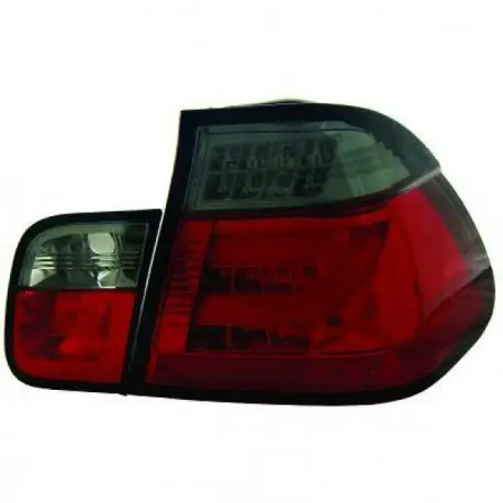 SET FEUX ARRIERES DESIGN LED - BAR ROUGE-FONCÉ BMW E46 BERLINE (98-01) - PHASE 1 Offre Du Jour