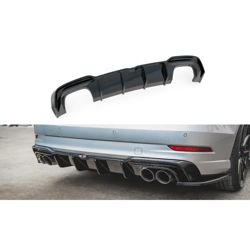 DIFFUSEUR ARRIÈRE COMPLET AUDI S3 SEDAN 8V FACELIFT - MAXTON DESIGN - FINITION NOIR BRILLANT Retour Gratuit