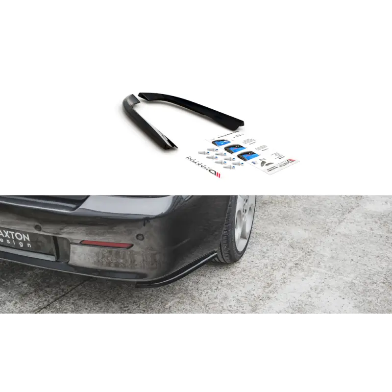 LAMES DE PARE-CHOCS ARRIÈRE LATÉRALES ALFA ROMEO 156 SW FACELIFT - MAXTON DESIGN - FINITION NOIR BRILLANT Pas Cher