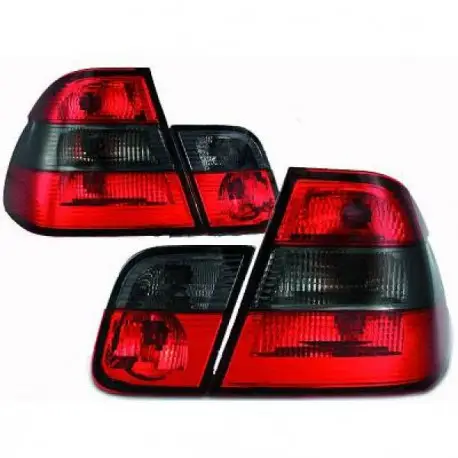 Offre Exclusive SET FEUX ARRIERES DESIGN ROUGE-FONCÉ LOOK PHASE 2 BMW E46 BERLINE (98-01) - PHASE 1