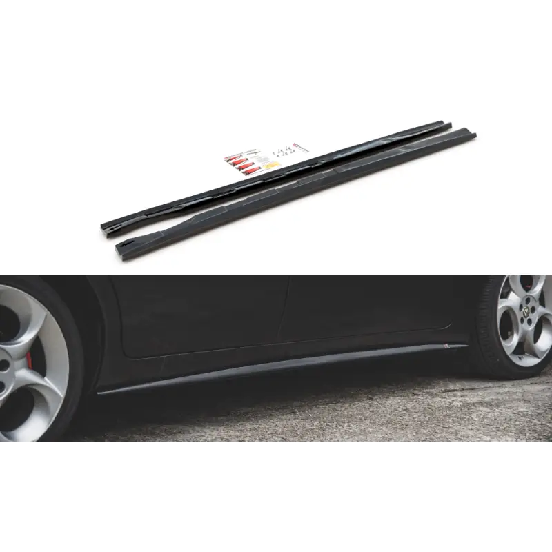 RAJOUTS DES BAS DE CAISSE ALFA ROMEO 156 FACELIFT - MAXTON DESIGN - FINITION NOIR BRILLANT Expédition Rapide