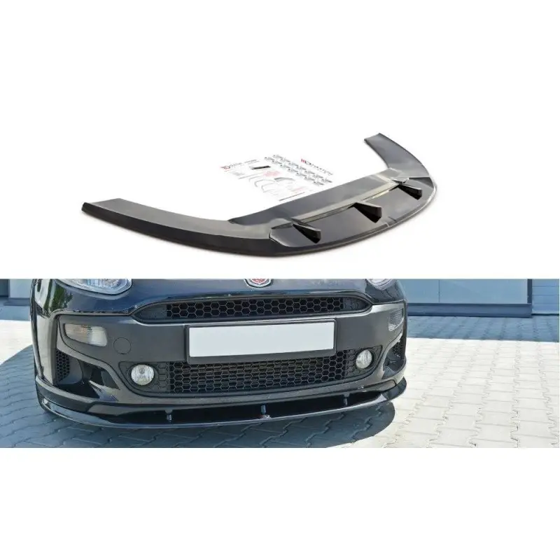 LAME DU PARE-CHOCS AVANT FIAT PUNTO EVO ABARTH - MAXTON DESIGN - FINITION NOIR BRILLANT Offre Limitée