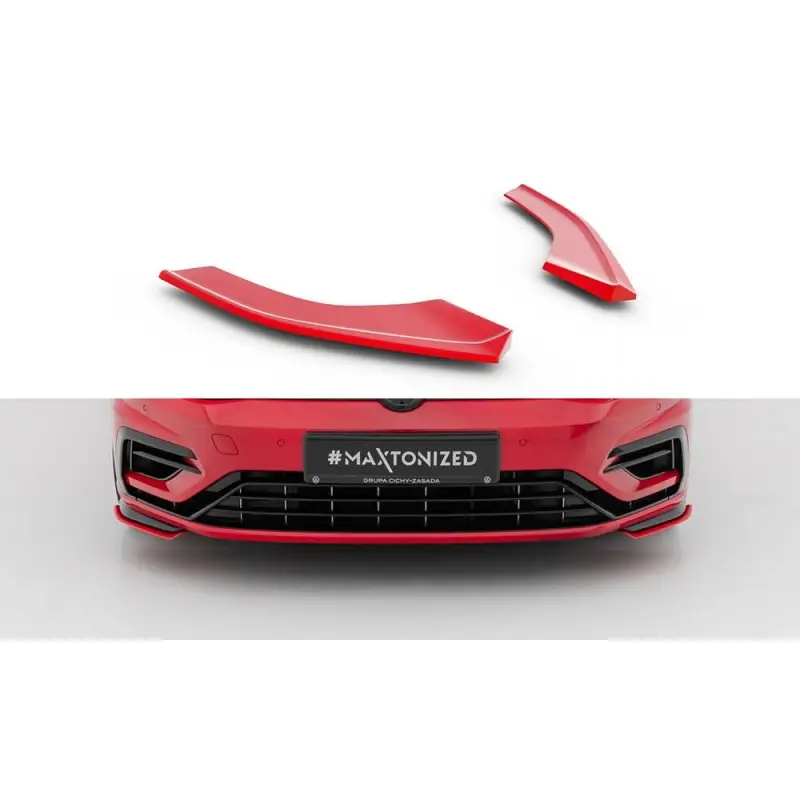 Prix Bas LAME DU PARE-CHOCS AVANT - SPLITTER V.8 VW GOLF 7 R FACELIFT- ROUGE - MAXTON DESIGN