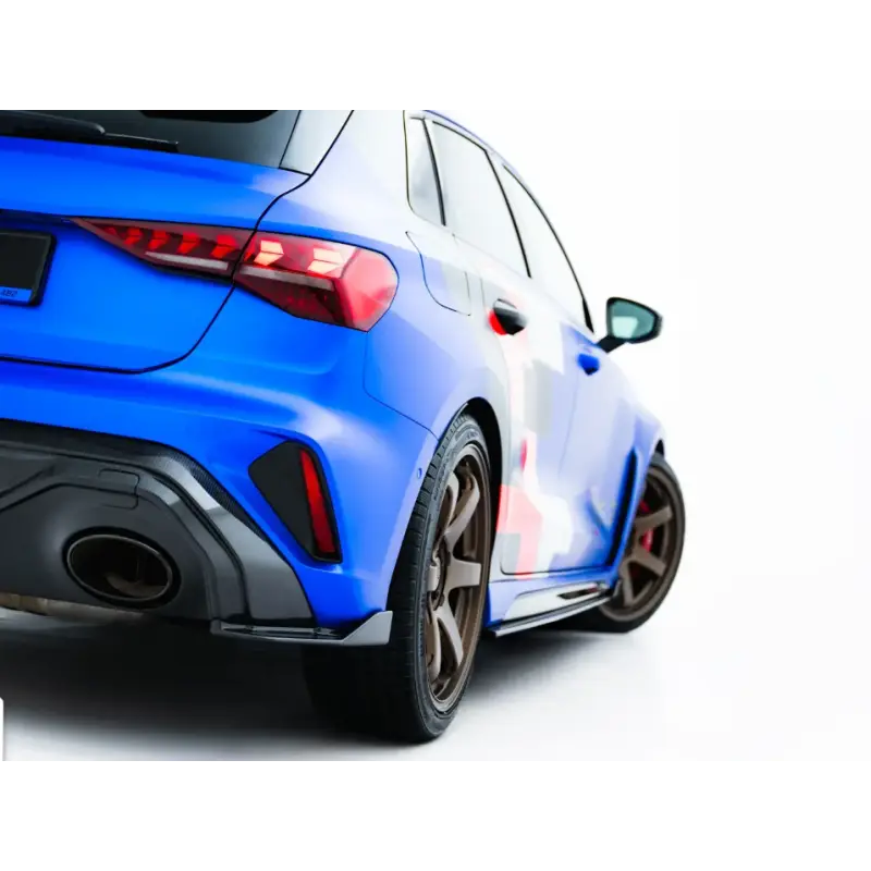 FIBRE DE CARBONE LAMES DE PARE-CHOCS ARRIÈRE LATÉRALES AUDI RS3 SPORTBACK 8Y FACELIFT - MAXTONDESIGN - CARBON VERITABLE Meilleur Choix