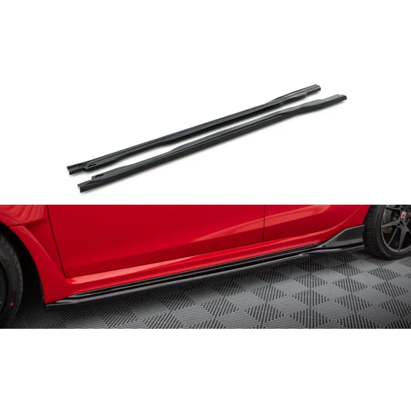 RAJOUTS DES BAS DE CAISSE V.1 HONDA CIVIC TYPE-R MK 11 - MAXTONDESIGN - FINITION: NOIR BRILLANT Expédié Aujourd’hui
