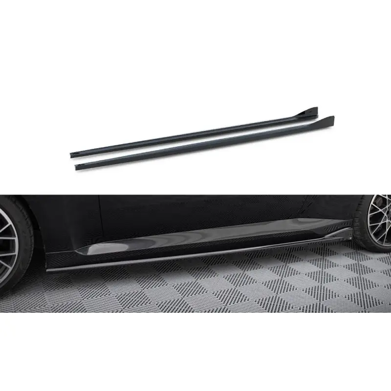 RAJOUTS DES BAS DE CAISSE V.2 BMW 2 COUPE G42 - MAXTONDESIGN - FINITION: NOIR BRILLANT Top Vente