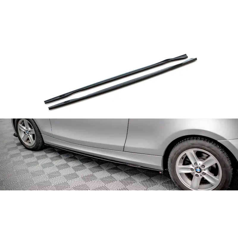 RAJOUTS DES BAS DE CAISSE V.2 BMW 1 E87 FACELIFT - MAXTONDESIGN - FINITION: NOIR BRILLANT Achetez Aujourd’hui
