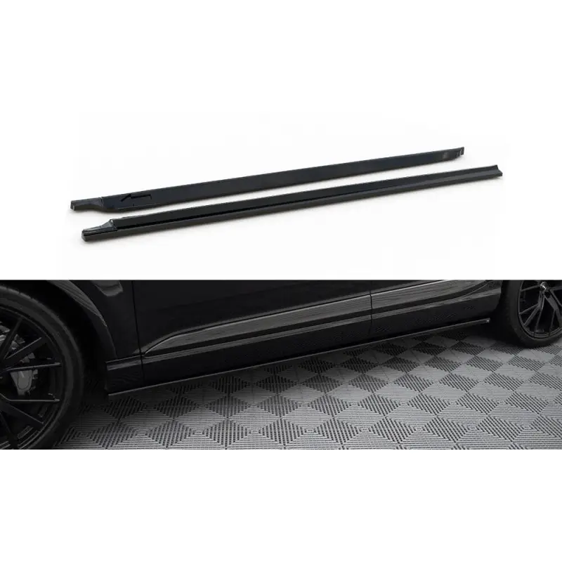 Pas Cher RAJOUTS DES BAS DE CAISSE V.2 AUDI SQ7 - Q7 S-LINE MK2 - MAXTONDESIGN - FINITION: NOIR BRILLANT