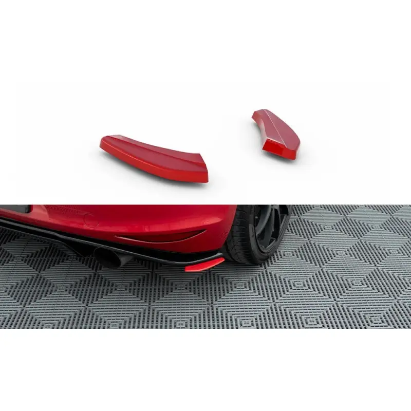 Commander Maintenant LAME DU PARE-CHOCS ARRIERE VW GOLF MK7 GTI CLUBSPORT - ROUGE - MAXTON DESIGN