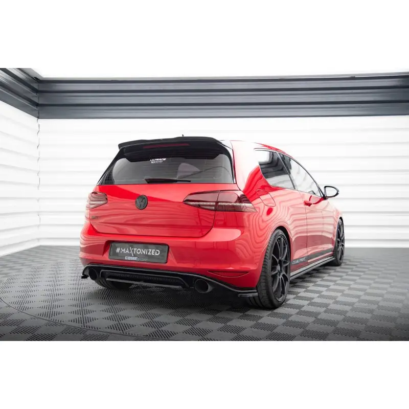 CENTRAL ARRIÈRE SPLITTER VW GOLF MK7 GTI CLUBSPORT - ROUGE - MAXTON DESIGN Seulement Aujourd’hui