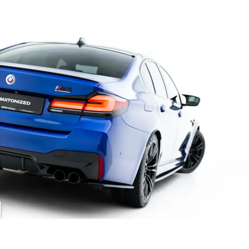 Nouveauté LAMES DE PARE-CHOCS ARRIÈRE LATÉRALES V.1 BMW M5 F90 FACELIFT - MAXTONDESIGN - FINITION NOIR BRILLANT