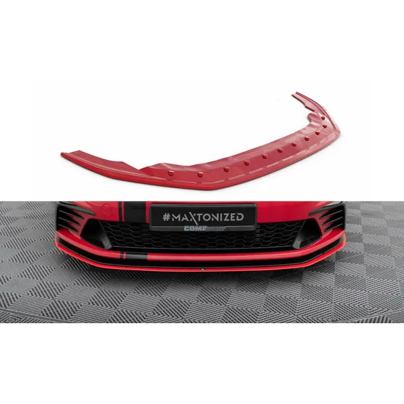 LAME DU PARE-CHOCS AVANT - SPLITTER VW GOLF MK7 GTI CLUBSPORT - ROUGE - MAXTON DESIGN Prix Cassé