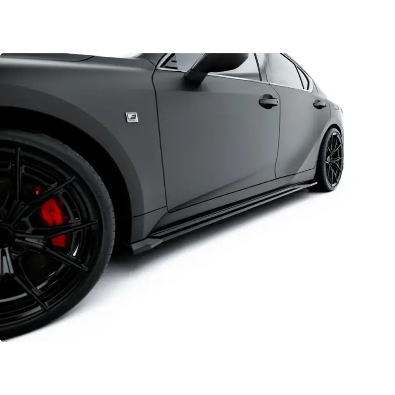 Quantité Limitée RAJOUTS DES BAS DE CAISSE LEXUS IS 500 MK3 FACELIFT 2 (XE30) - MAXTONDESIGN - FINITION NOIR BRILLANT