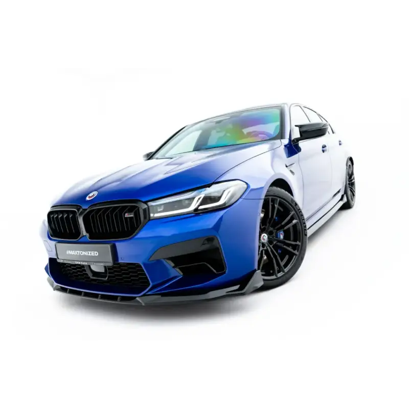 LAME DU PARE-CHOCS AVANT V.4 BMW M5 F90 FACELIFT - MAXTONDESIGN - FINITION NOIR BRILLANT Offre Spéciale
