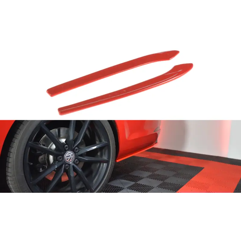 Acheter Direct LAME DU PARE-CHOCS ARRIERE V.2 VW GOLF 7 R VARIANT FACELIFT - ROUGE - MAXTON DESIGN