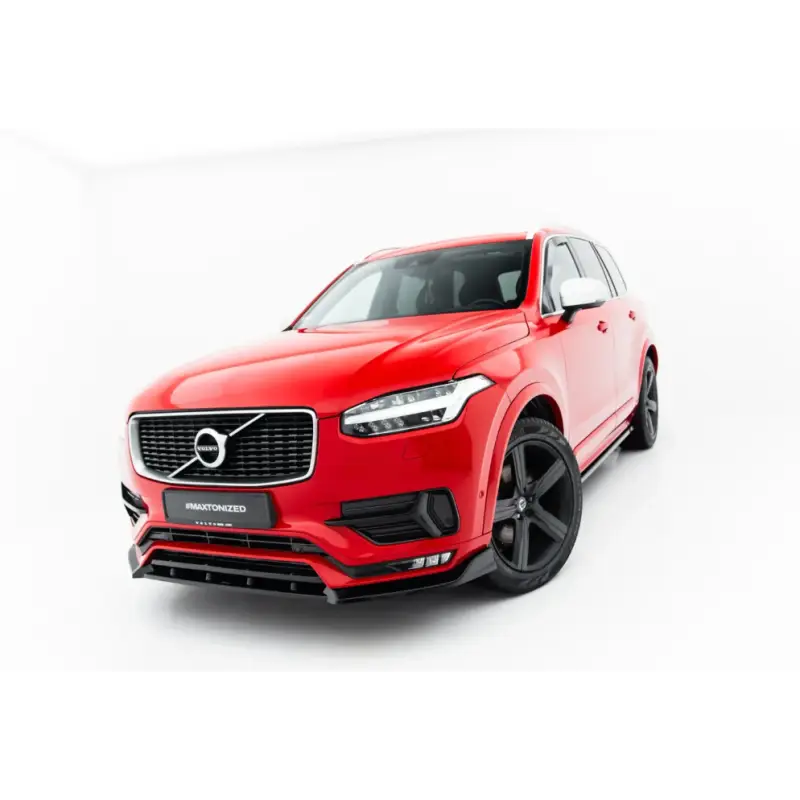 LAME DU PARE-CHOCS AVANT VOLVO XC90 R-DESIGN MK2 - MAXTONDESIGN - FINITION NOIR BRILLANT Retour Gratuit