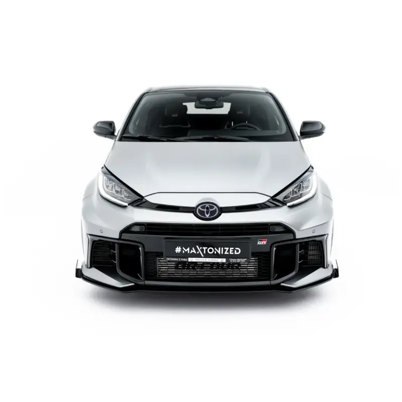 STREET PRO LAME DU PARE-CHOCS AVANT + FLAPS TOYOTA GR YARIS MK4 FACELIFT - MAXTONDESIGN - NOIR MAT + FLAPS Certifié