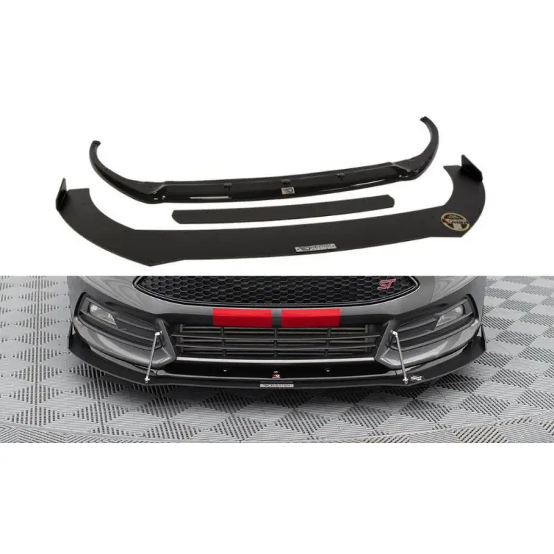 Satisfait Ou Remboursé HYBRID LAME DU PARE-CHOCS AVANT V.2 FOCUS MK3 (APRES FACELIFT) - MAXTON DESIGN