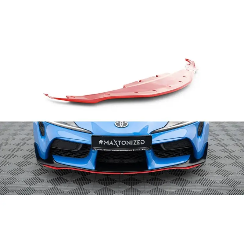 Super Prix LAME DU PARE-CHOCS AVANT - SPLITTER V.3 TOYOTA SUPRA MK5 - ROUGE - MAXTON DESIGN