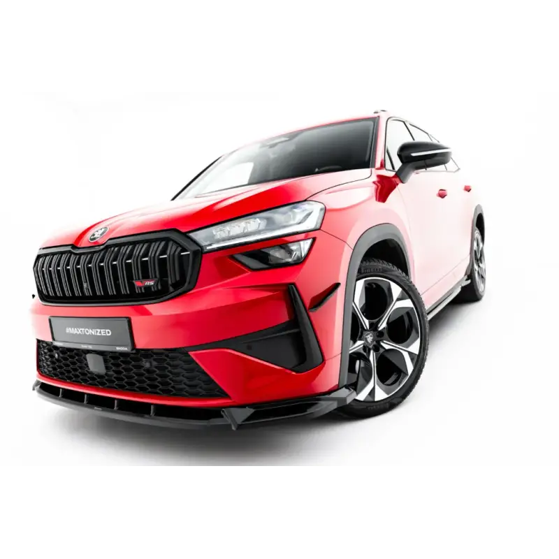 Populaire LAME DU PARE-CHOCS AVANT SKODA KODIAQ RS MK2 - MAXTONDESIGN - FINITION NOIR BRILLANT