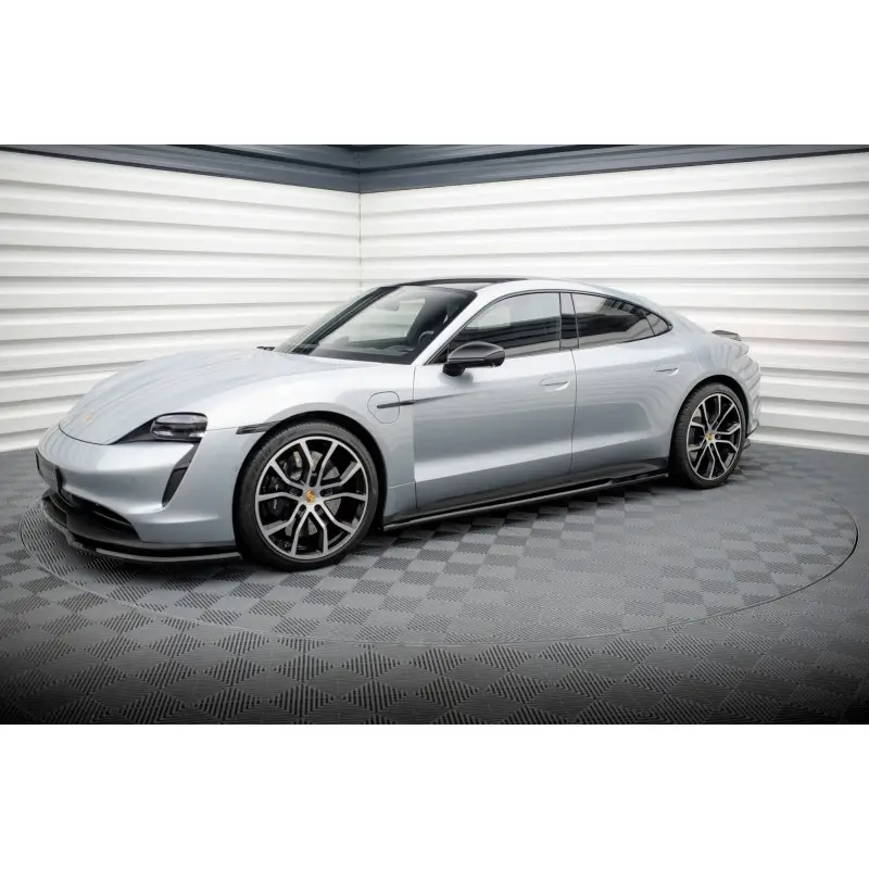 ENSEMBLE DIFFUSEUR PORSCHE TAYCAN / TAYCAN 4 / TAYCAN 4S / TAYCAN GTS MK1- MAXTONDESIGN - FINITION NOIR BRILLANT Authentique