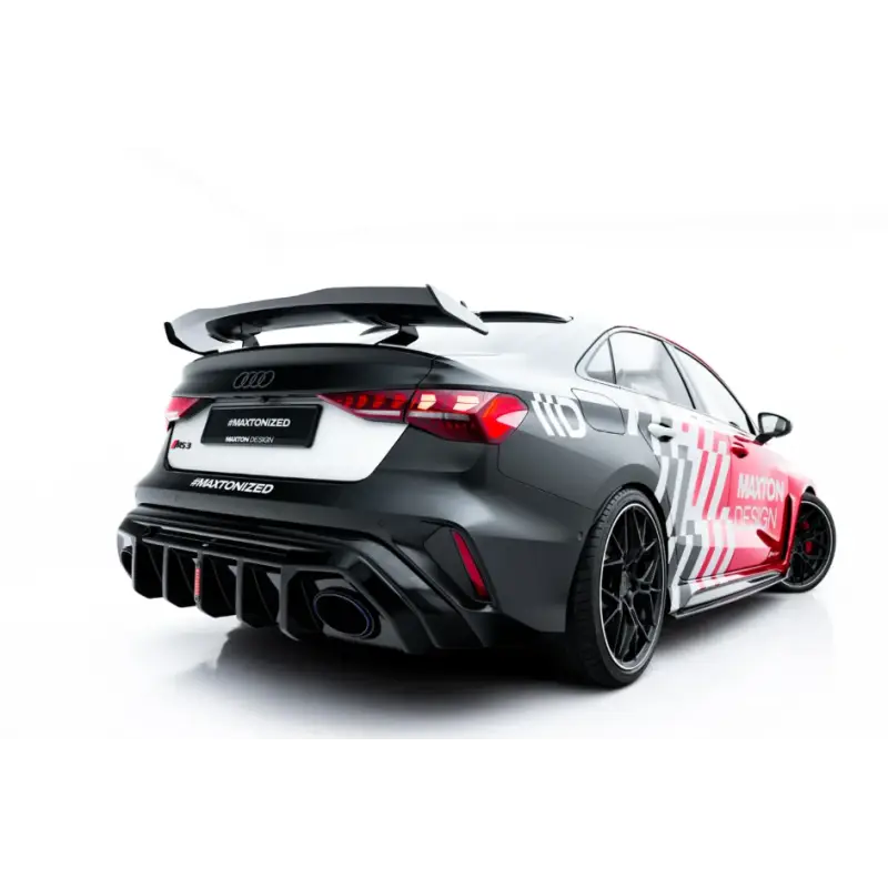 Bon Plan DIFFUSEUR ARRIÈRE COMPLET AUDI RS3 SPORTBACK 8Y FACELIFT (VERSION AVEC ÉCLAIRAGE LED) - MAXTONDESIGN - FINITION NOIR BRILLANT