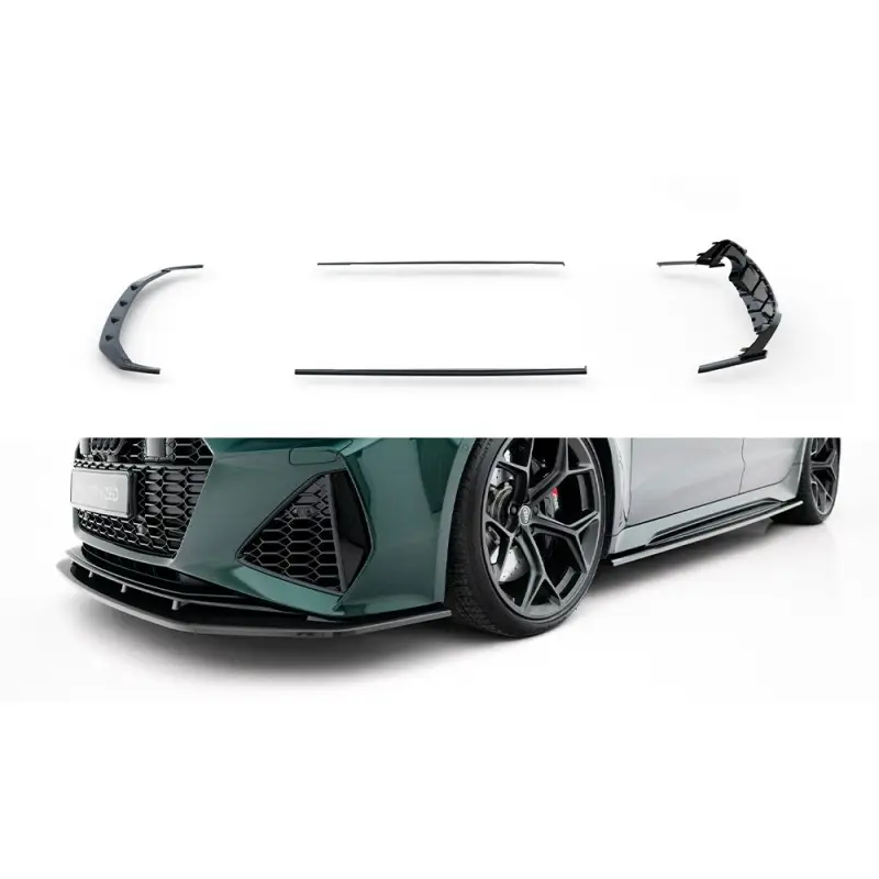 KIT COMPLET CARBON FIBER SPLITTERS AUDI RS7 C8- MAXTONDESIGN - CARBON VERITABLE Prix Promo
