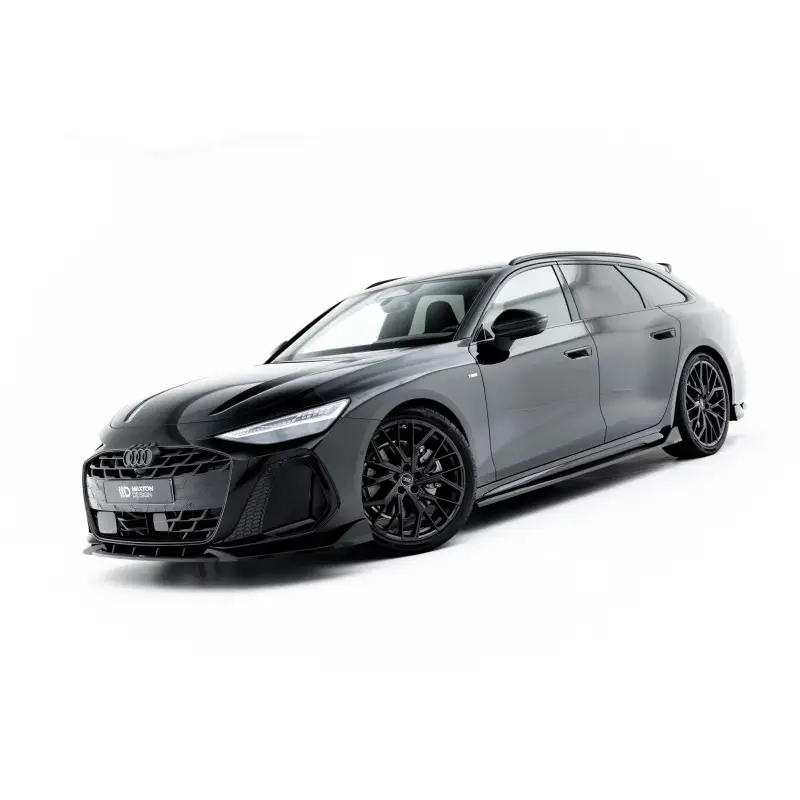 ENSEMBLE DIFFUSEUR V.2 AUDI A6 S-LINE AVANT C9 - MAXTONDESIGN - FINITION NOIR BRILLANT Affaire À Saisir