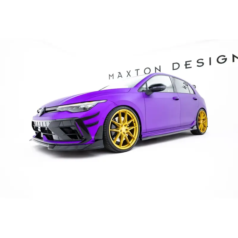 ENSEMBLE DIFFUSEUR - KIT DE LAMES V.6 VOLKSWAGEN GOLF R MK8 FACELIFT - MAXTONDESIGN - FINITION NOIR BRILLANT Bon Plan