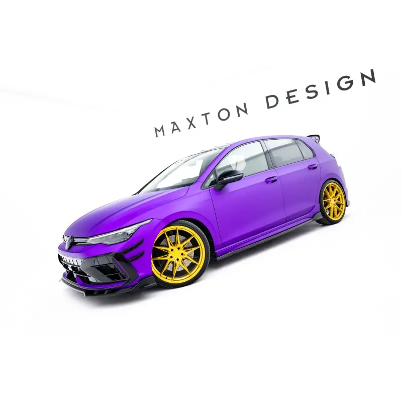 Livraison Express ENSEMBLE DIFFUSEUR - KIT DE LAMES V.1 VOLKSWAGEN GOLF R MK8 FACELIFT - MAXTONDESIGN - FINITION NOIR BRILLANT