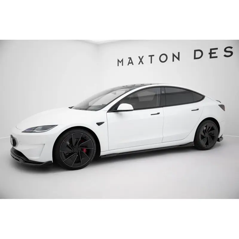 KIT COMPLET DE LAMES MAXTONDESIGN POUR TESLA MODEL 3 PERFORMANCE MK1 FACELIFT - MAXTONDESIGN - FINITION NOIR BRILLANT Dernier Modèle
