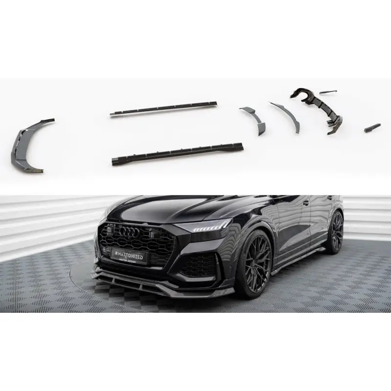 SET OF CARBON SPLITTERS AUDI RSQ8 MK1 - MAXTONDESIGN Petit Prix