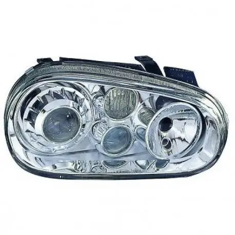 Marque SET DE 2 PHARES AVANT À LENTILLE LOOK R32 - CHROME VW GOLF 4 - IV (97-03) H7/H7/H3