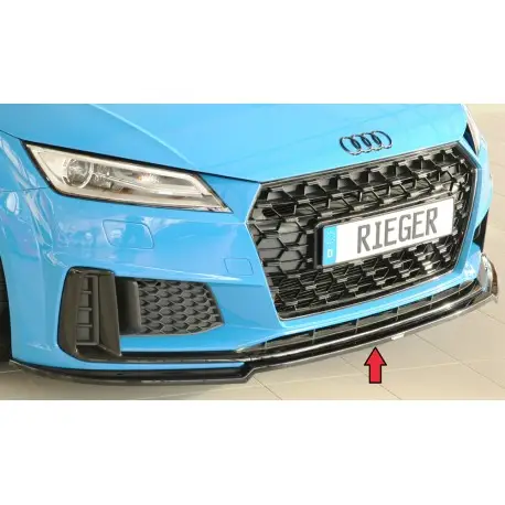 LAME DU PARE-CHOCS AVANT AUDI TT 8S -TTS-FACELIFT (18-21) - COUPÉ - CABRIO - RIEGER - NOIR BRILLANT Pas Cher