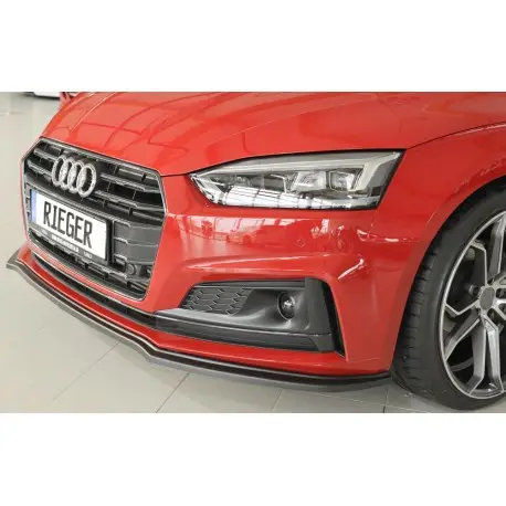 LAME DU PARE-CHOCS AVANT AUDI A5 B9 - COUPÉ - CABRIO - SPORTBACK (16-19) - RIEGER - NOIR MAT Offre Exclusive