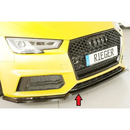 Commander Maintenant LAME DU PARE-CHOCS AVANT AUDI A4 B9 (15-19) - AUSSI S4 B9 - RIEGER - NOIR BRILLANT