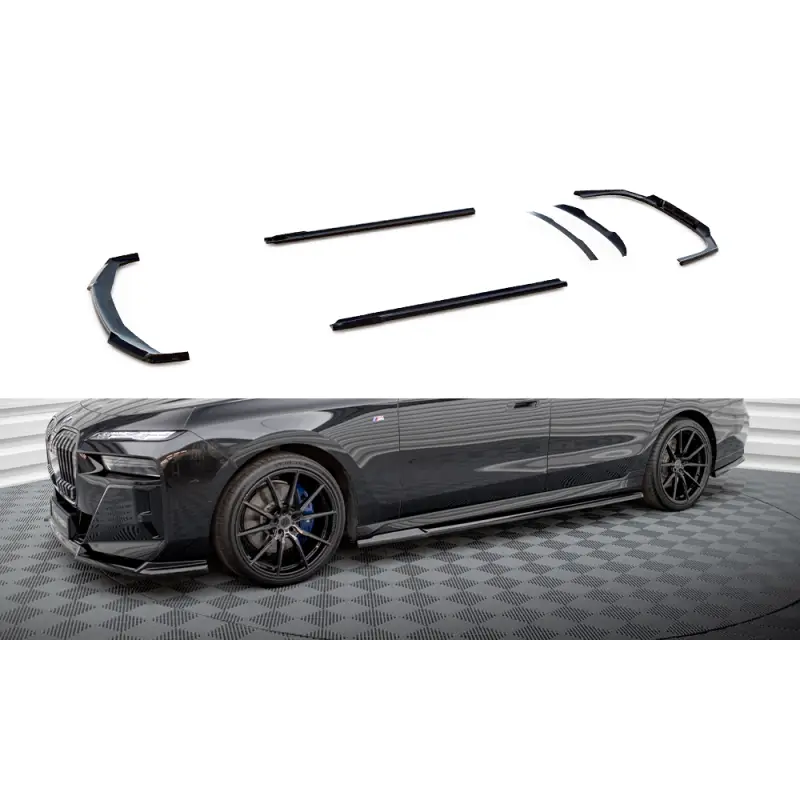 KIT COMPLET DE LAMES MAXTONDESIGN POUR BMW 740D M-PACK G70 - MAXTONDESIGN - FINITION NOIR BRILLANT Affaire À Saisir