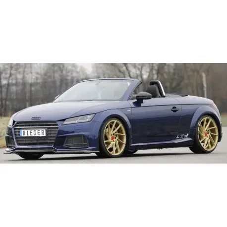 Vente Directe LAME DU PARE-CHOCS AVANT AUDI TT 8S PHASE 1 (14-18) - FACELIFT (18-21) - TTS (14-18) - COUPÉ - CABRIO - RIEGER - NOIR BRILLANT