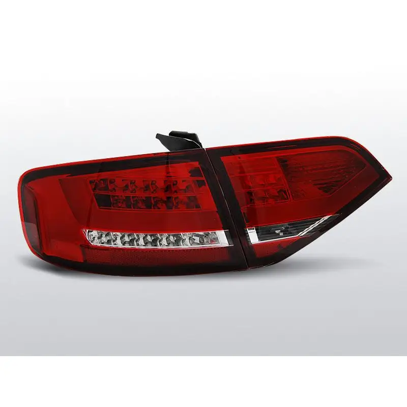 Commander Vite Feux Arrière Audi A4 B8 08-11 à Leds Rouge/Clair