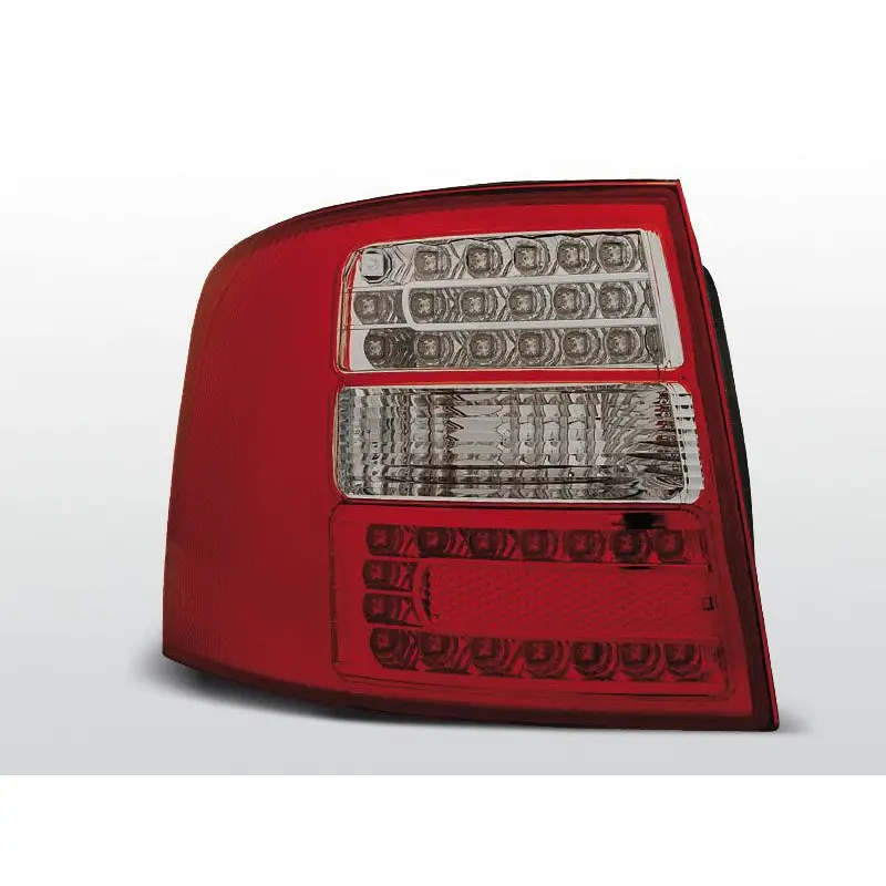 Nouvelle Collection Feux Arrière Audi A6 Break 05.97-05.04 à Leds Rouge/Clair