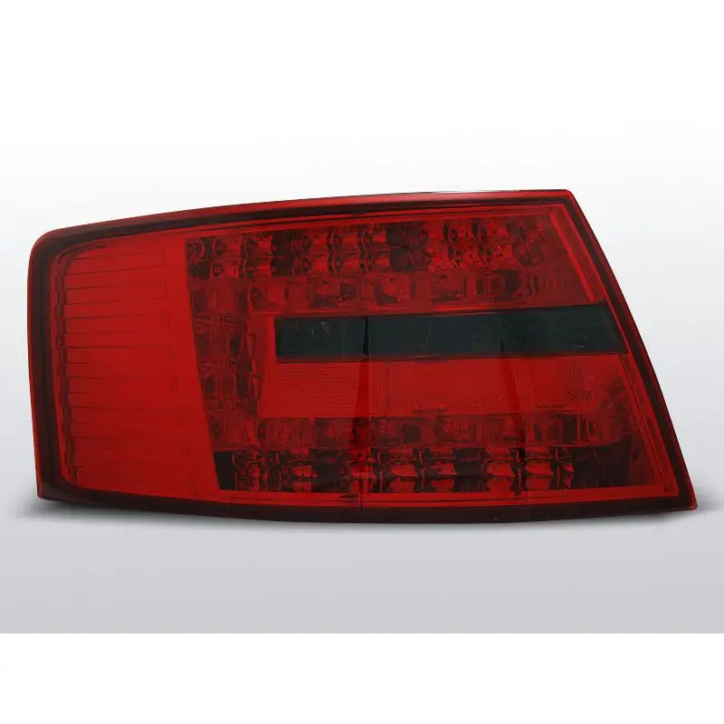 Feux Arrière Audi A6 C6 04.04-08 à Leds Rouge/Fumé (6 broches) Super Prix
